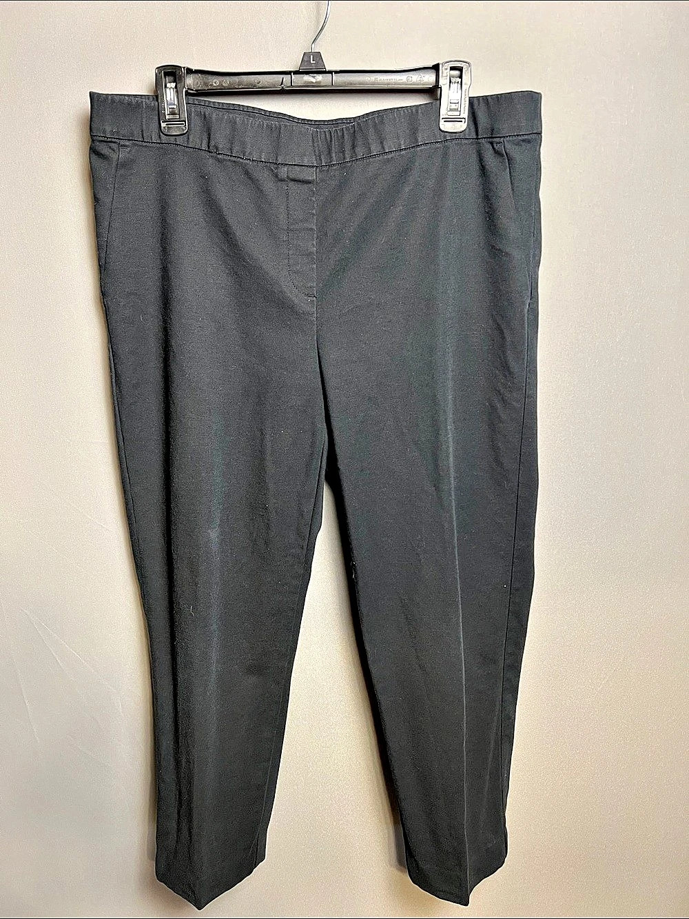 J. Jill Women's 16 Black Pull-On Leggings Elastic Waist Tapered Leg